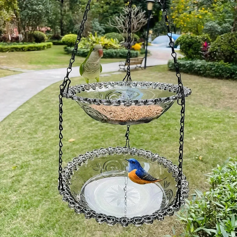 Versatile Bird Bath and Feeder for Balcony Railings