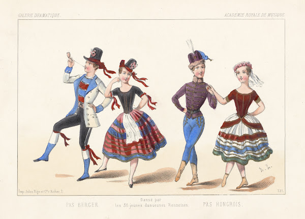 Pas berger Pas hongrois dansé par les 36 jeunes danseuses viennoises 1845