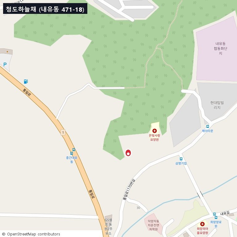 청도하늘채 상세 위치