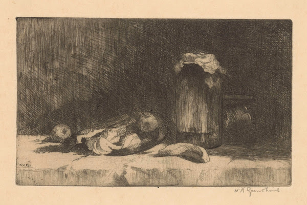 Stilleven met fruit en inmaakfles 1888 1934