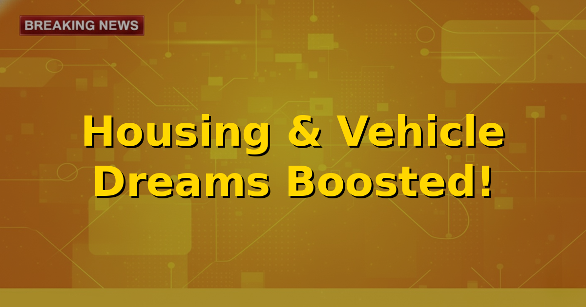 Graphic representing homeownership and vehicle purchase with Assam state map in the background