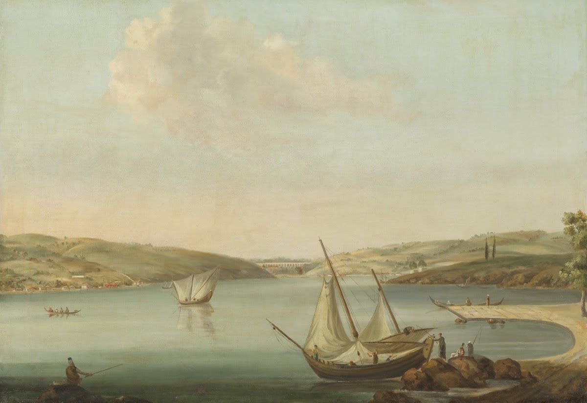 View of the Bosporus taken from the Height of Beykoz to the northwest with the A