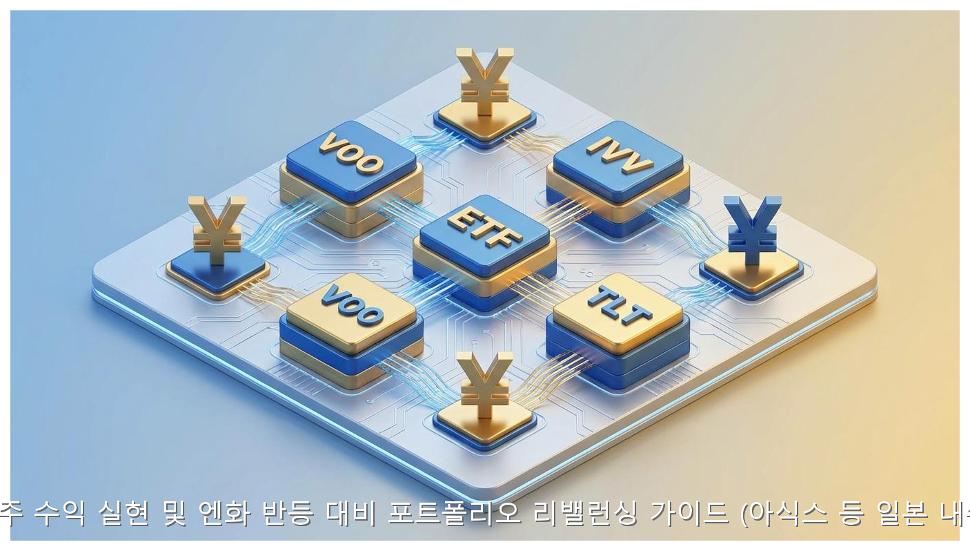 엔저 수혜주 수익 실현 및 엔화 반등 대비 포트폴리오 리밸런싱 가이드 (아식스 등 일본 내수주 중심) 핵심 안내 및 분석 인포그래픽 (7)