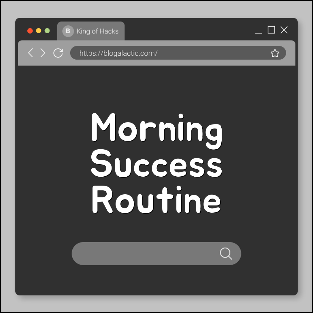Morning routine for success (exercise, planning, journaling)