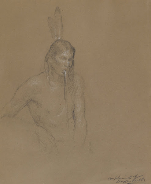Study for Father Hennepin Discovering St Anthony Falls c 1905