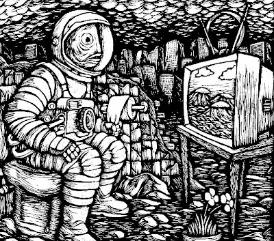 Woodcut Print on Paper