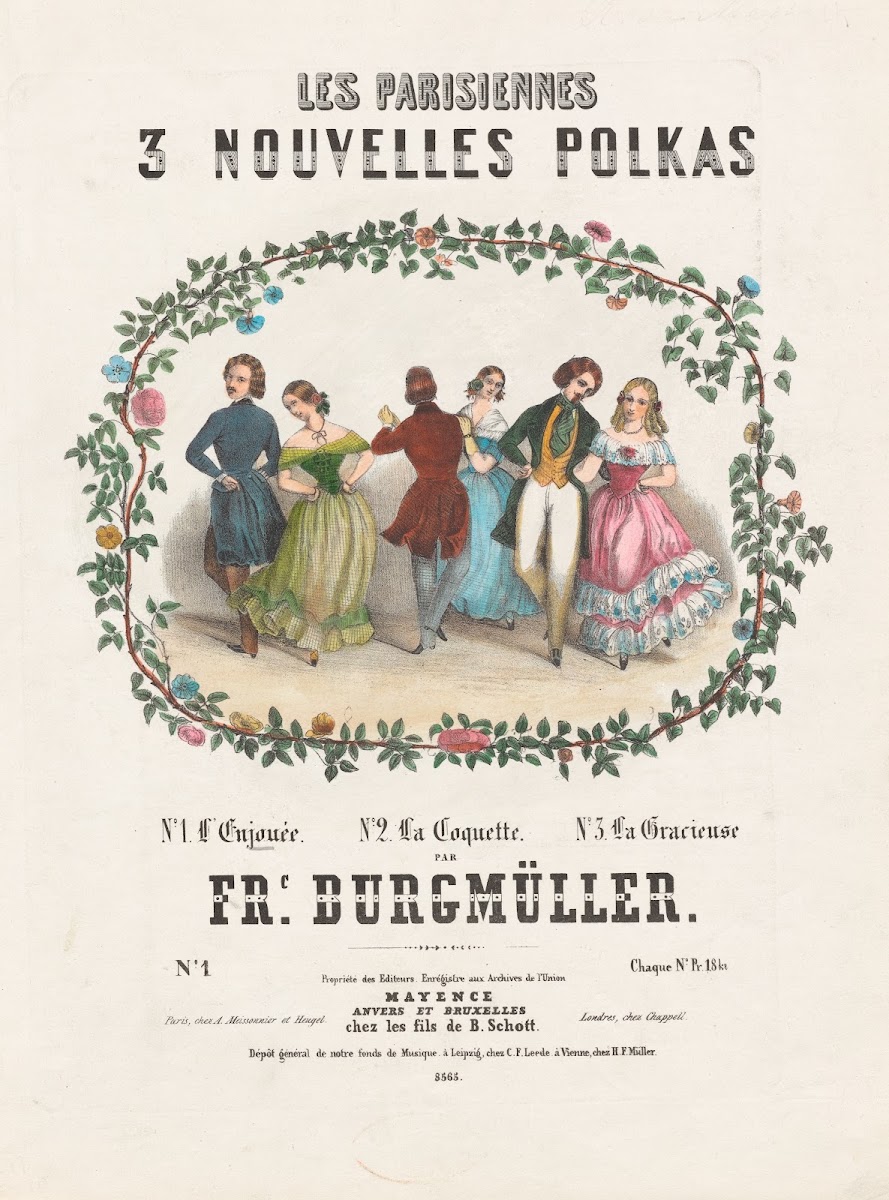 Les parisiennes 3 nouvelles polkas  par Frédéric Bürgmuller 1830 1937
