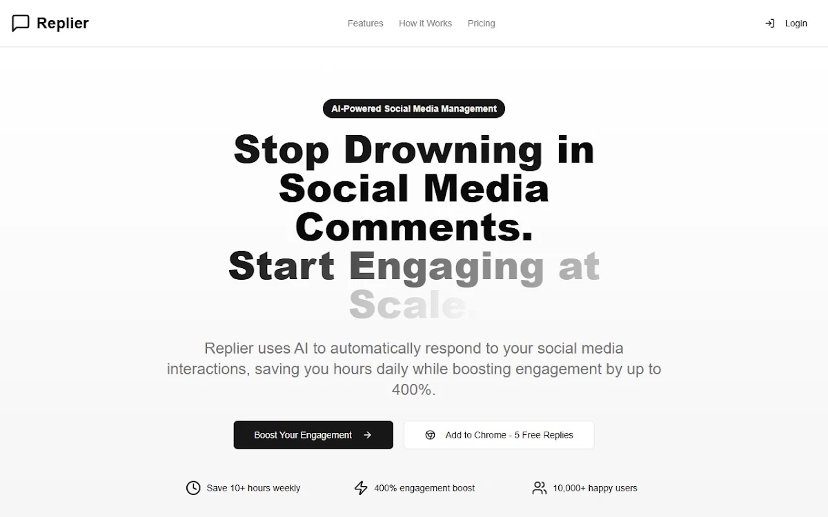 Captura de AI Social Replier
