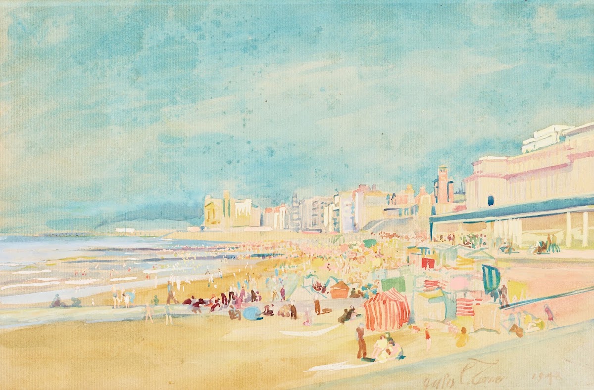 Strand te Oostende 1948