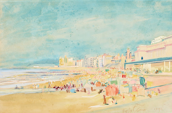 Strand te Oostende 1948