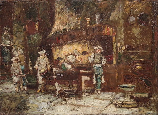 The Kitchen of the Rôtisserie des Deux Paons c 1875 1881