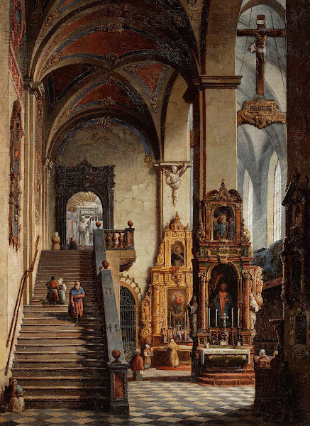 Interior of the Dominican Church in Kraków 1849