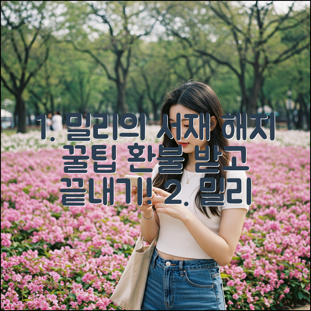 밀리의 서재 구독 해지 3단계: 남은 기간 환불 끝!