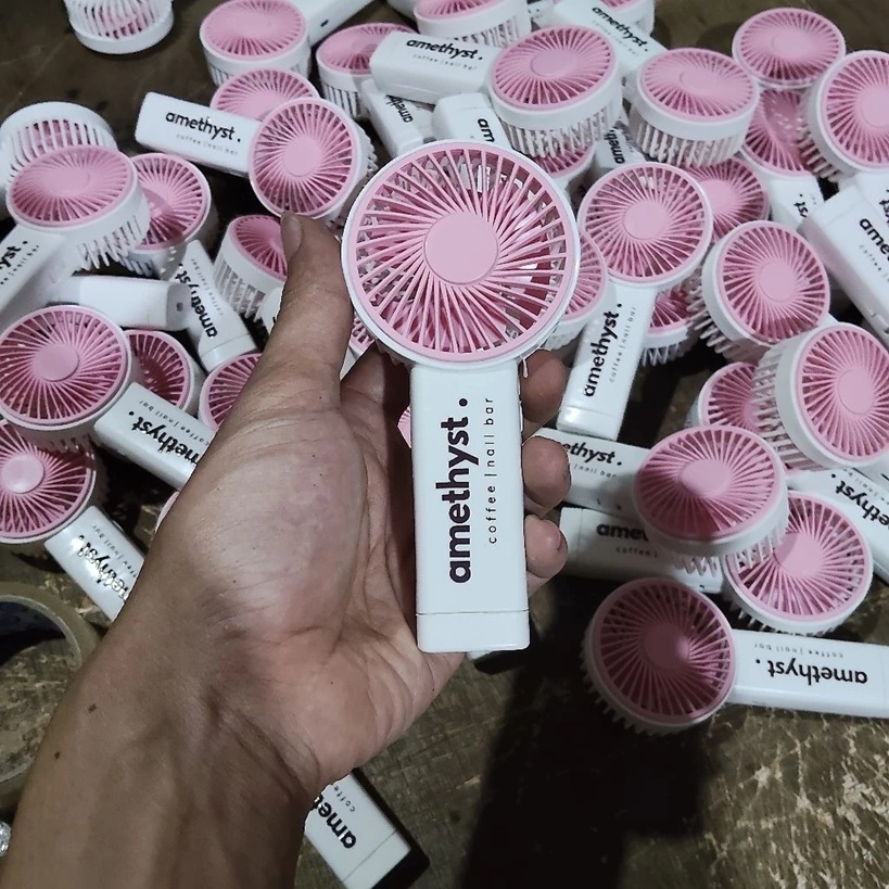 kipas mini portable costum/kipas souvenir/kipas costum logo — foto 3