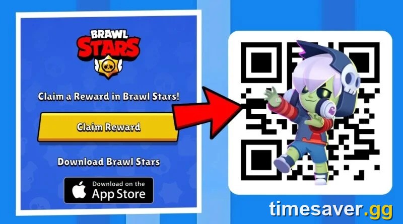 Brawl Stars claim a reward QR code redemption panel for free in-game rewards