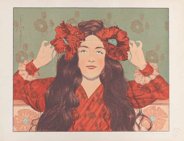 Woman With Poppies From LEstampe Moderne 189798