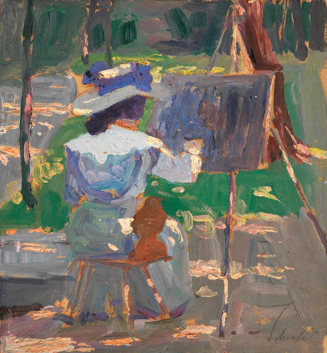 Malende Frau 1907