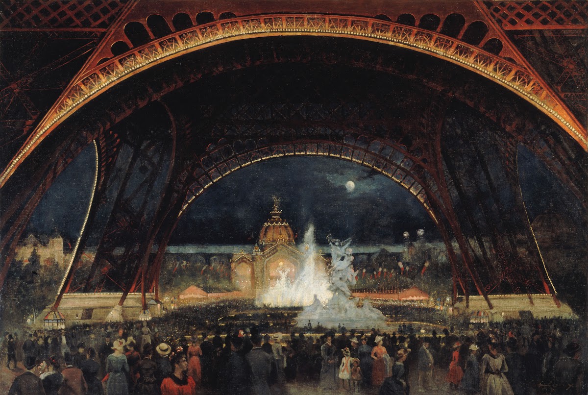 FêTe De Nuit À LExposition Universelle De 1889 Sous La Tour Eiffel 1889