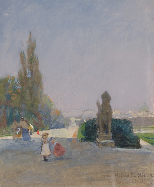 Blick vom Oberen Belvedere auf Wien 1929