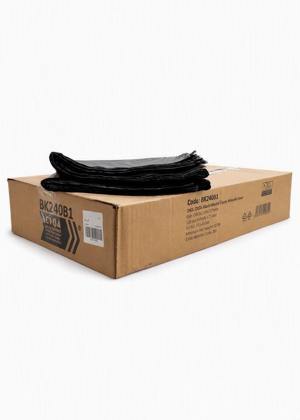 Wheelie Bin Liner, Medium Duty, 100 per case - Product Code SB0000010