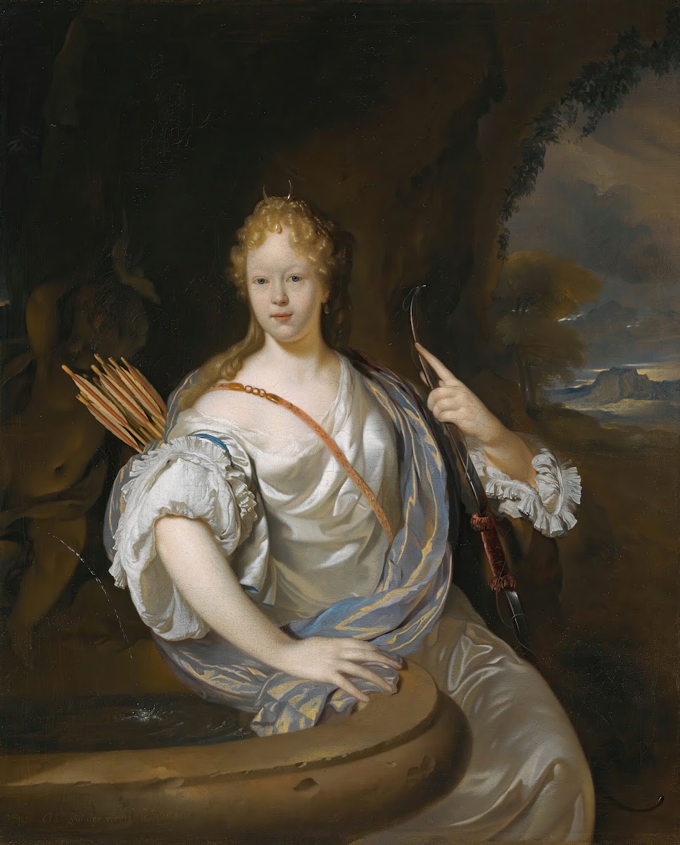 Portrait Of A Lady Dressed As Diana 1686