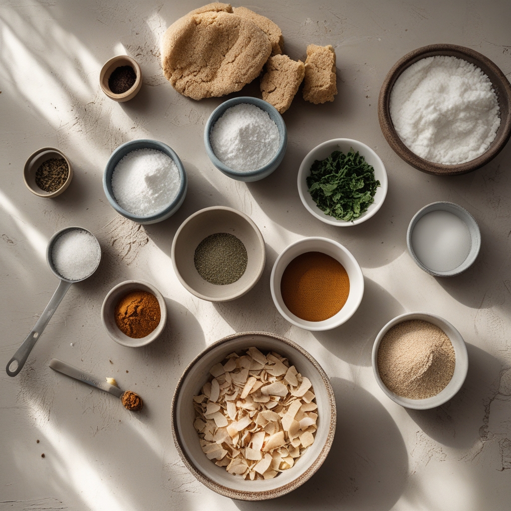 Ingredients for Chewy Coconut Cookies Recipe – Easy Homemade Tropical Treat