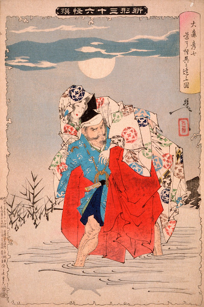 Ōmori Hikoshichi Meets a Demon on the Road 1889