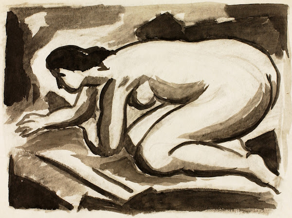 Female Nude on Hands andKnees 1990