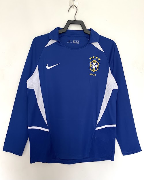 Camiseta de visitante de Brasil 2002 de manga larga.jpeg
