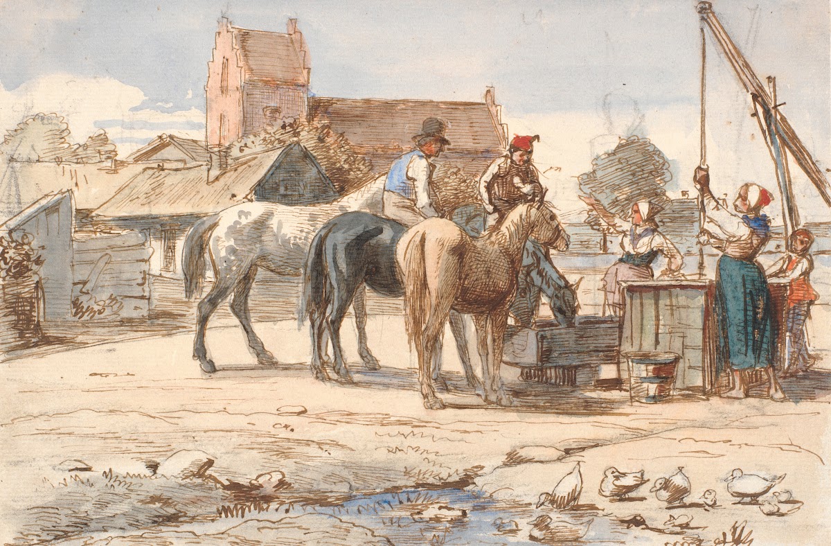 Ved brønden uden for landsbyen 1810  1873
