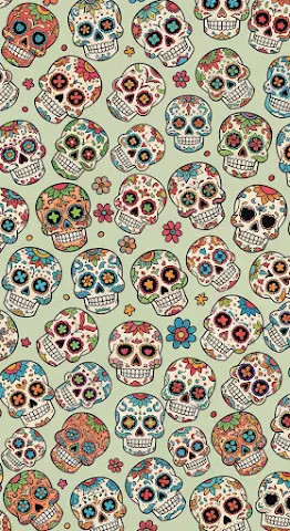 Colorful Sugar Skulls Pattern