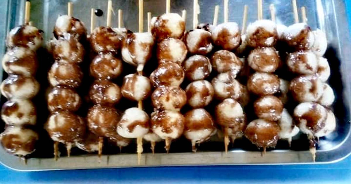Bánh nếp chiên sốt socola