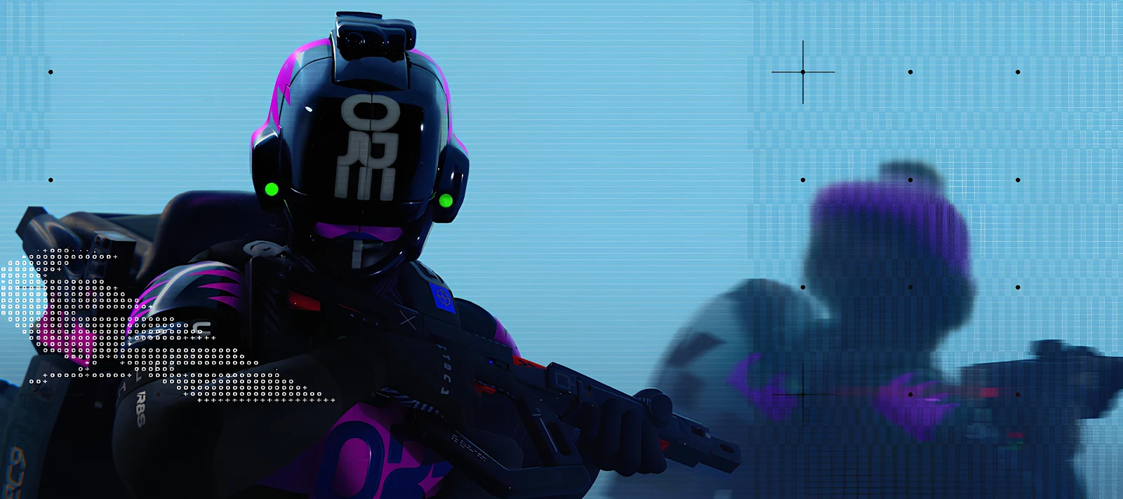 Futuristic Cyberpunk Tactical Soldier - Digital Illustration 4K Wallpaper (4854x2160)
