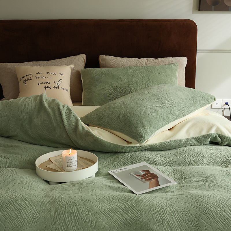 Milk Fiber Bedding Set, 4-piece, double-sided