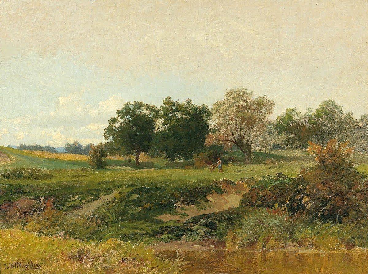 Landscape with Woman Gathering Wood