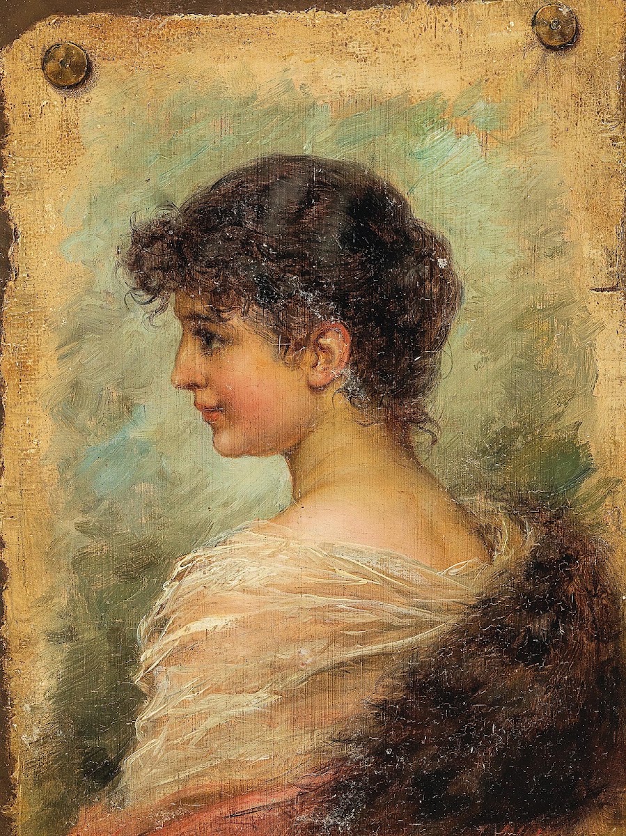 Profile Portrait of a Young Woman