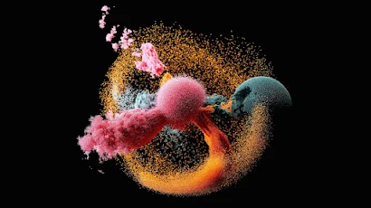 Abstract, Dark Background, Colorful, Artwork, Digital Art, Explosion Wallpaper Background