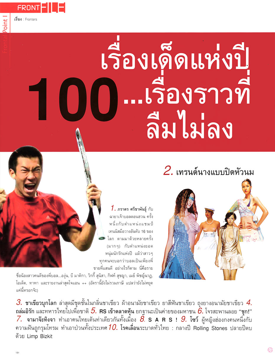  Front11 : 100 เรื่องเด็ดแห่งปี 