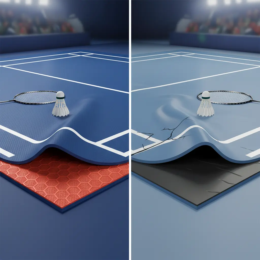 Cara membedakan karpet badminton original dan kualitas rendah