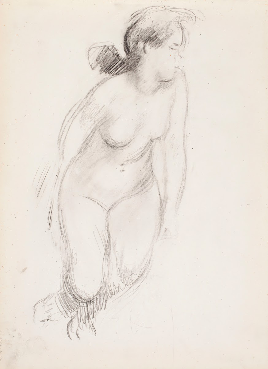 Sitting naked woman 1908   1909
