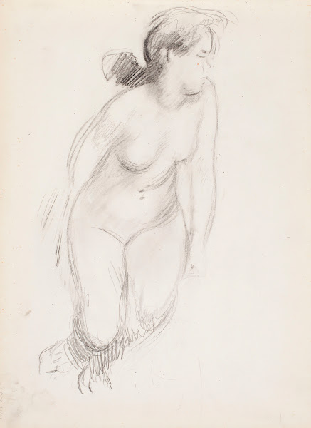 Sitting naked woman 1908   1909