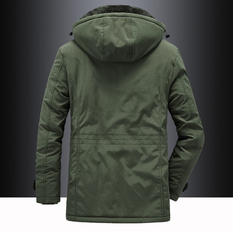 Padded men's jacket in vintage style, water-repellent