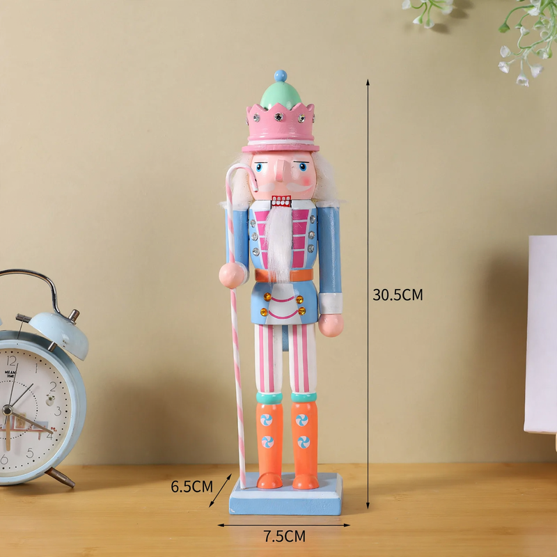 Decorative nutcracker bunny figure, colorfully painted