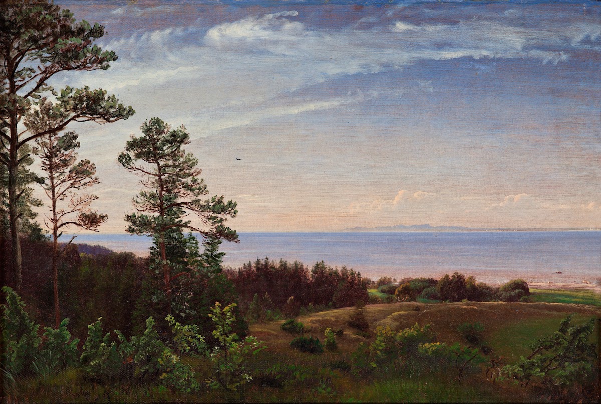 View from the northern coast of Zealand over Kattegat and Kullaberg c 1832