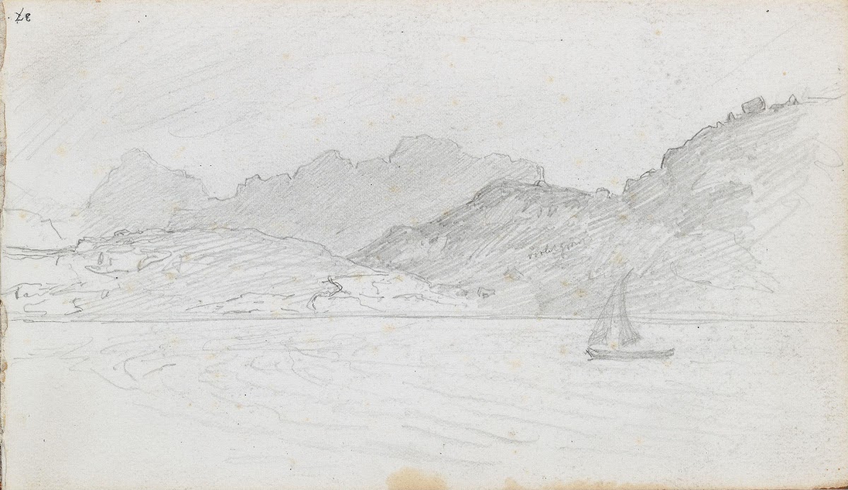 Landskap med båt 1869