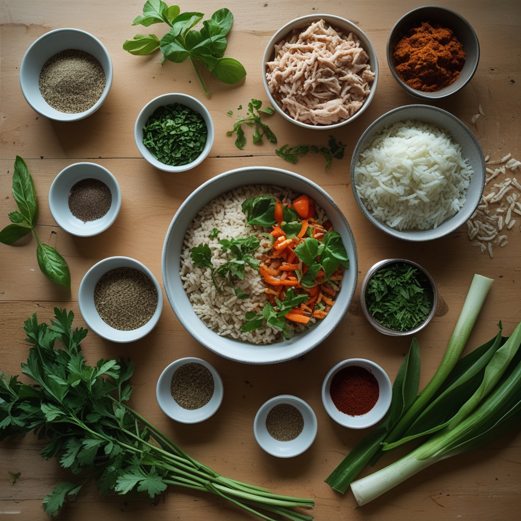 Ingredients for Easy Bang Bang Ground Turkey Rice Bowls Recipe | Quick Healthy Dinner