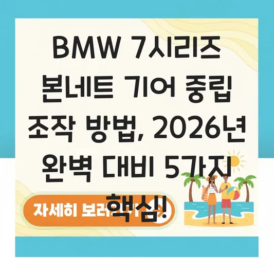 BMW 7시리즈 본네트 기어 중립 조작 방법