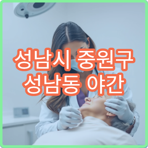 성남시 중원구 성남동 야간 내과 진료 가능한 병원 야간 진료 정보 안내
