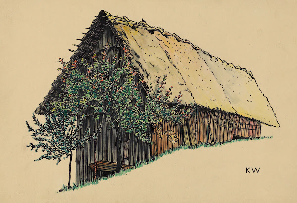 Ohne Titel Holzscheune around 1924