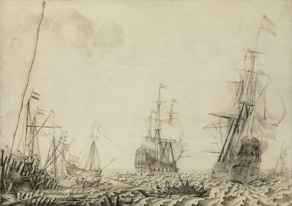 Ships near a Harbor 1649